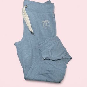 Rip Curl Blue Joggers with Cream Drawstring